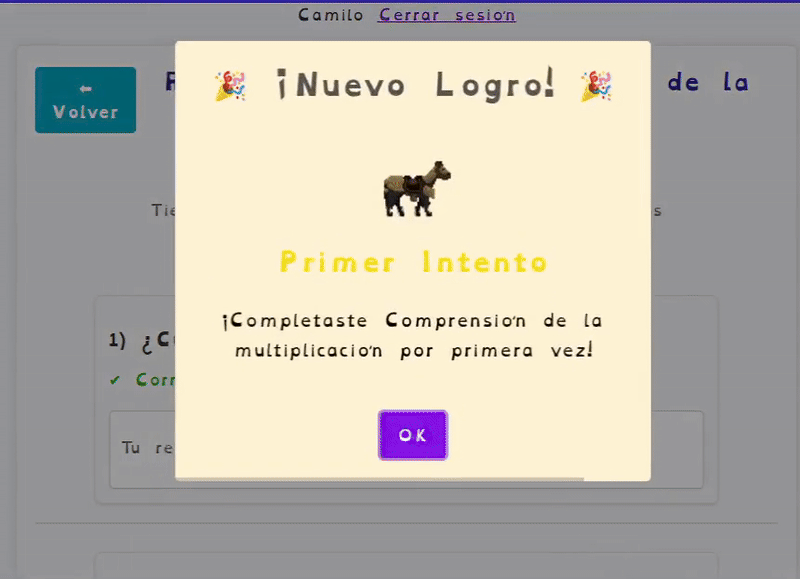 Sistema de logros gamificados